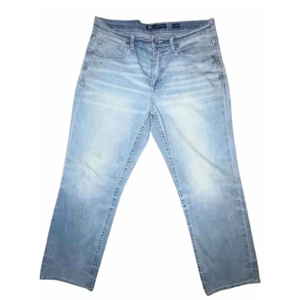 BKE Tyler CoolMax Straight Leg Jeans Men’s 31x30 (Actual 32x29) Light Wash EUC